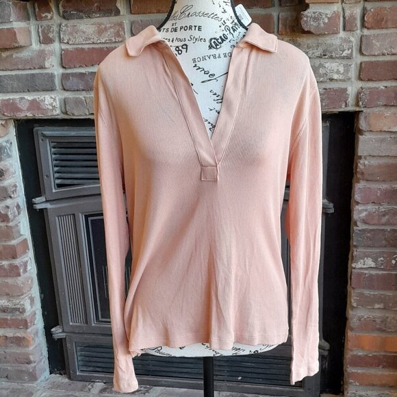 J. Crew Tops - J Crew Fine Ribbed Polo Shirt NWT